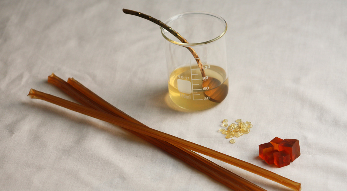 膠,礬砂,日本画,制作
